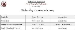 psat schedule